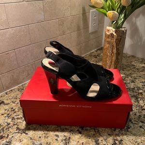 Black dressy sandals new in box
